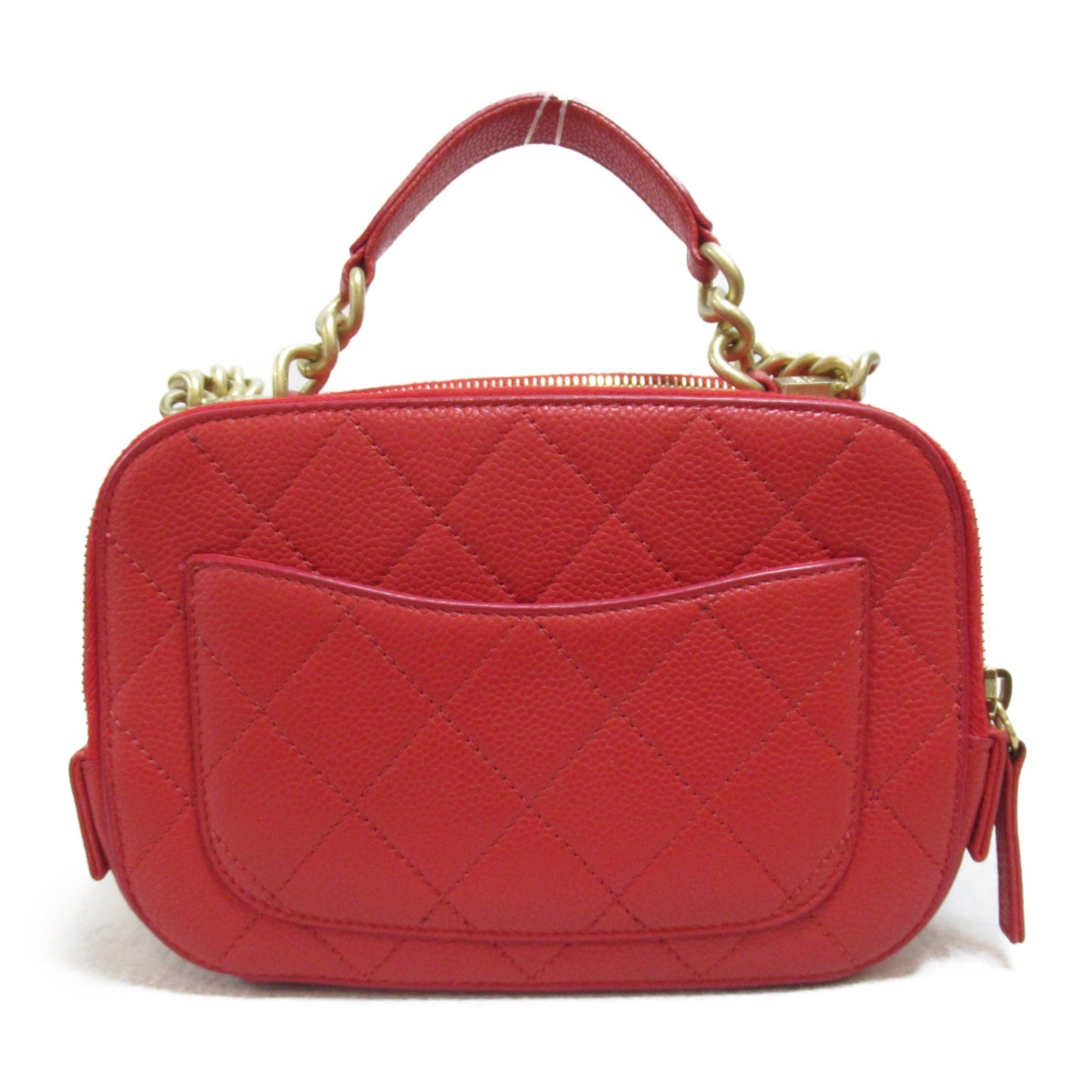 CHANEL 2wayChainShoulder Bag Red Caviar Skin [Grained Calf]