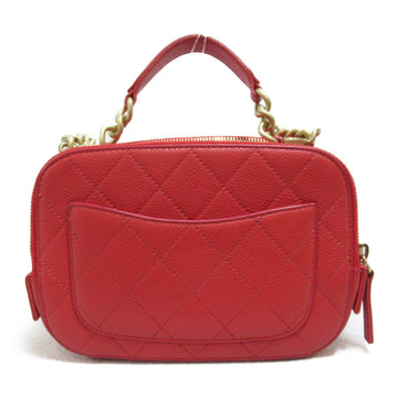 CHANEL 2wayChainShoulder Bag Red Caviar Skin [Grained Calf]
