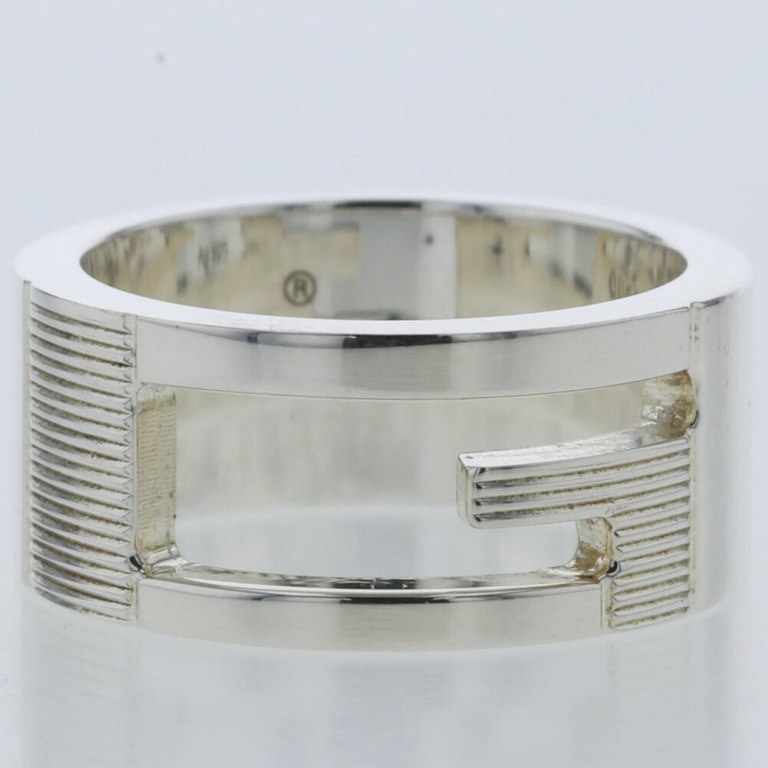Gucci Ring Branded G Width about 8mm 032660-09840 Silver 925 No. 6.5 Ladies GUCCI
