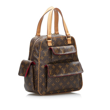 LOUIS VUITTON Monogram Exantry Cite Handbag M51161 Brown PVC Leather Ladies