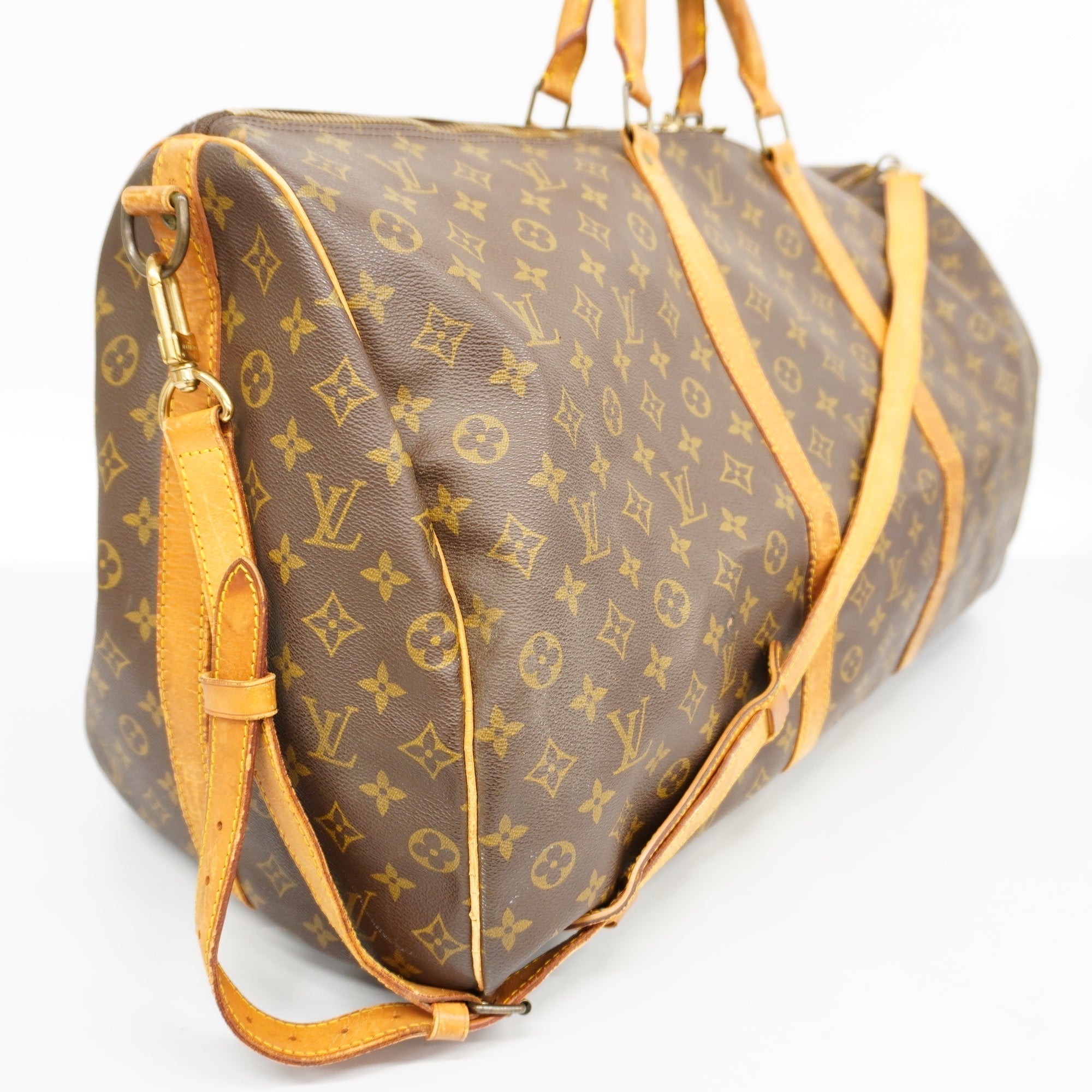 LOUIS VUITTONAuth Monogram Keepall Bandouliere 60 M41412 Boston Bag
