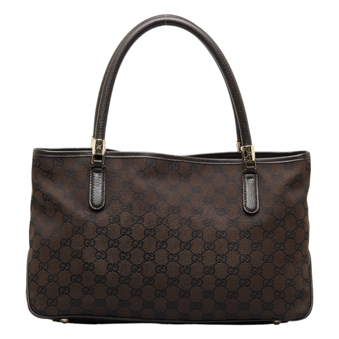 GUCCI GG Canvas Handbag Shoulder Bag 290826 Brown Leather Women's