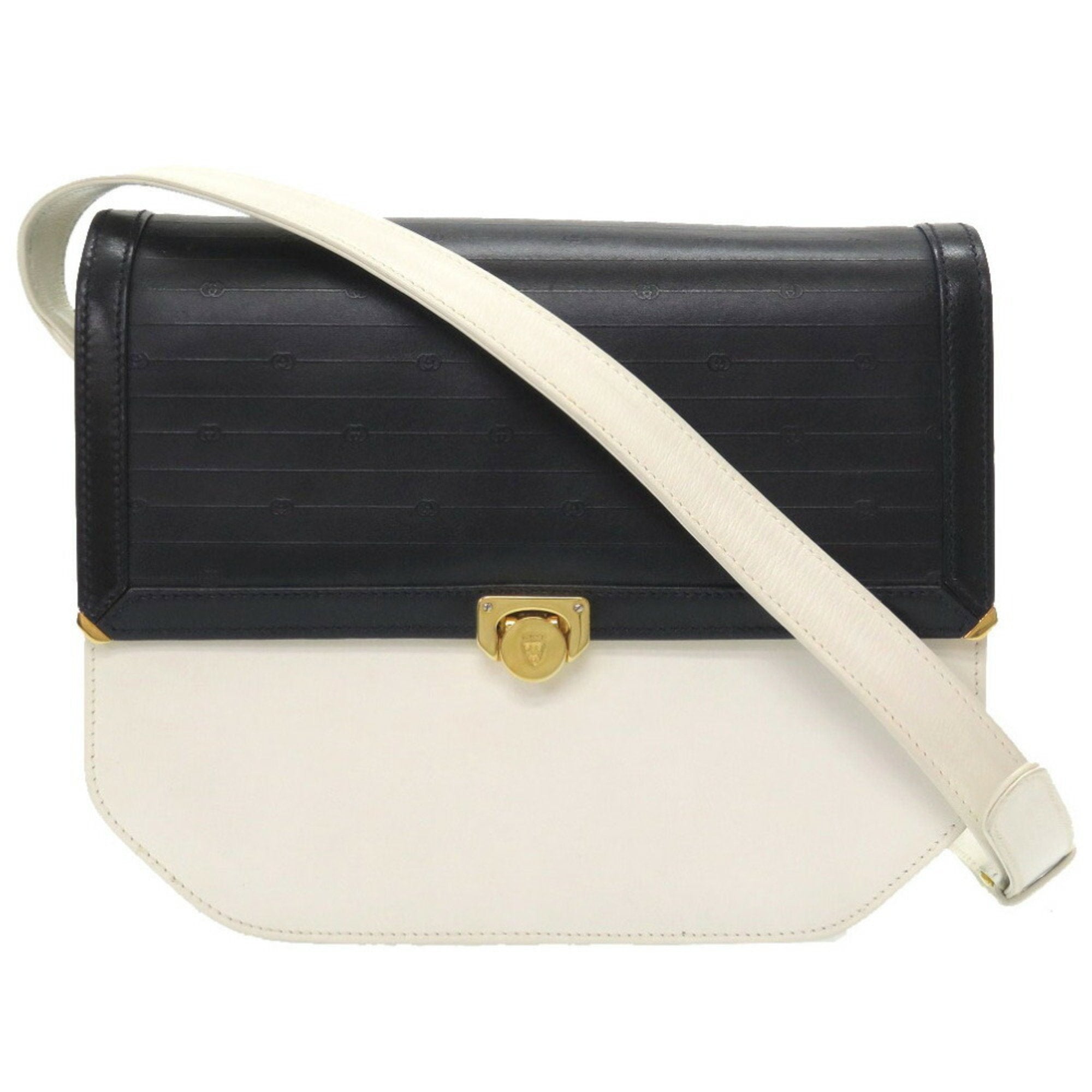 Gucci GG pattern leather white navy bicolor 26 001 5692 shoulder bag blue 0028 GUCCI