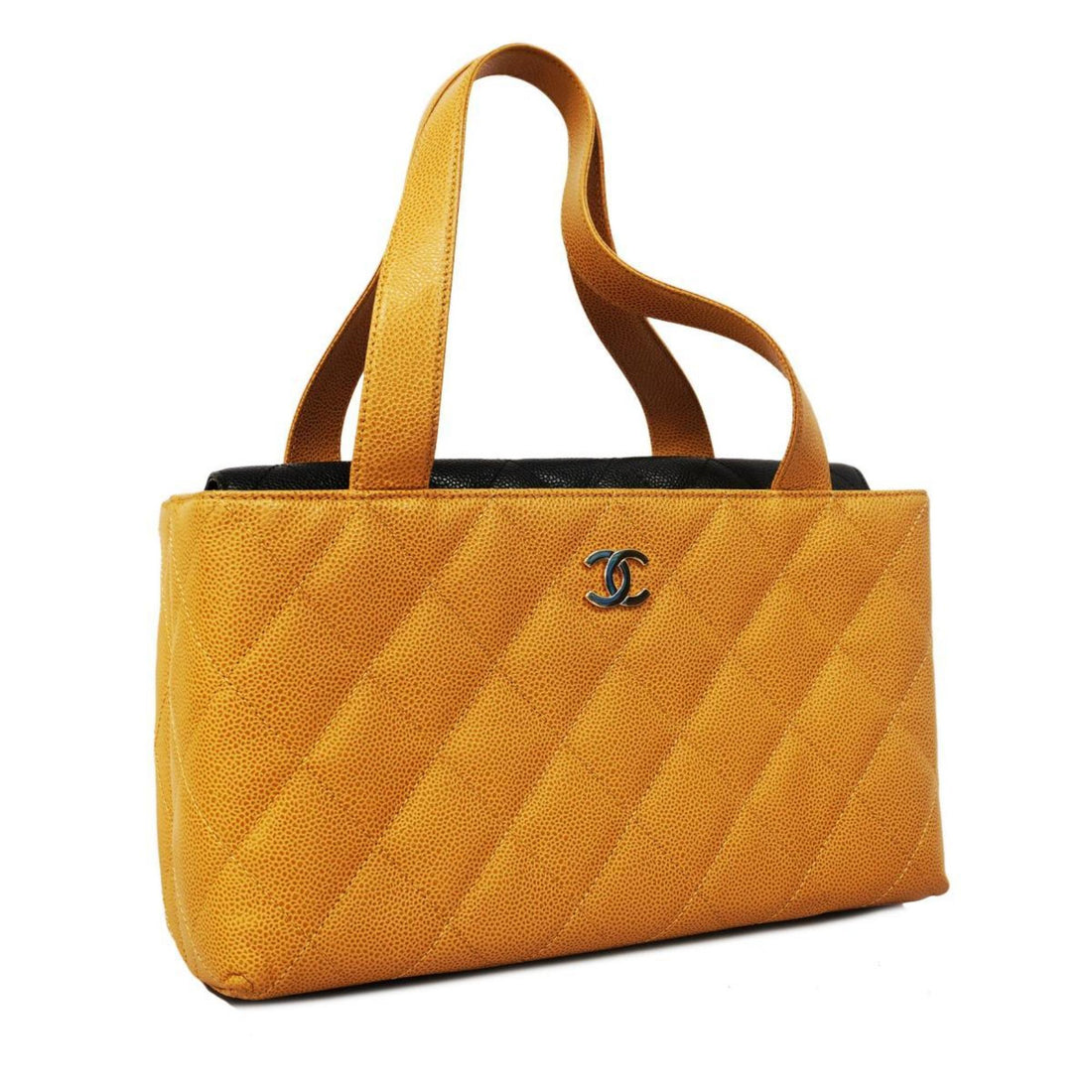 Chanel Tote Bag Matelasse Caviar Skin Beige Champagne Women's