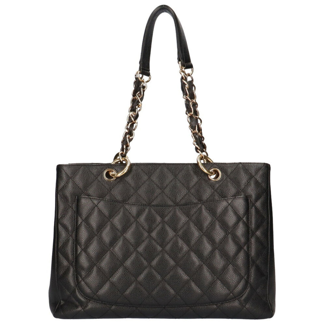 Chanel chain matelasse shoulder Bag caviar skin black ladies