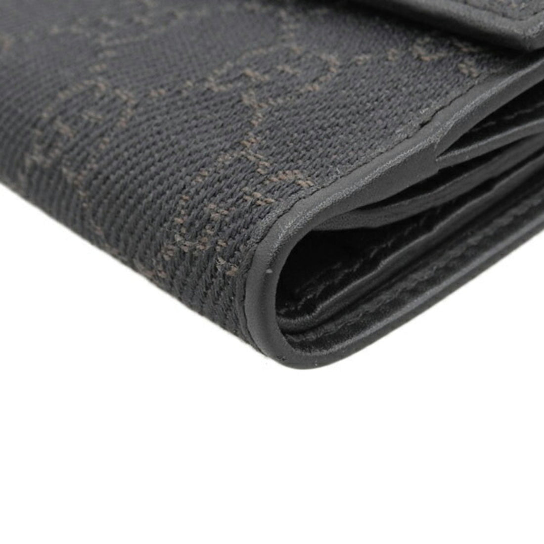 GUCCI Horsebit GG Canvas Bifold Wallet 101604 Black Women's