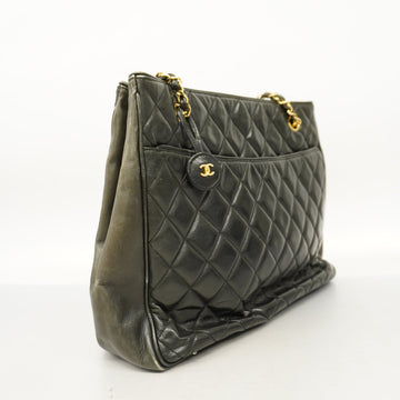 CHANEL   Matelasse Chain Shoulder Women's Leather Shoulder Bag Black