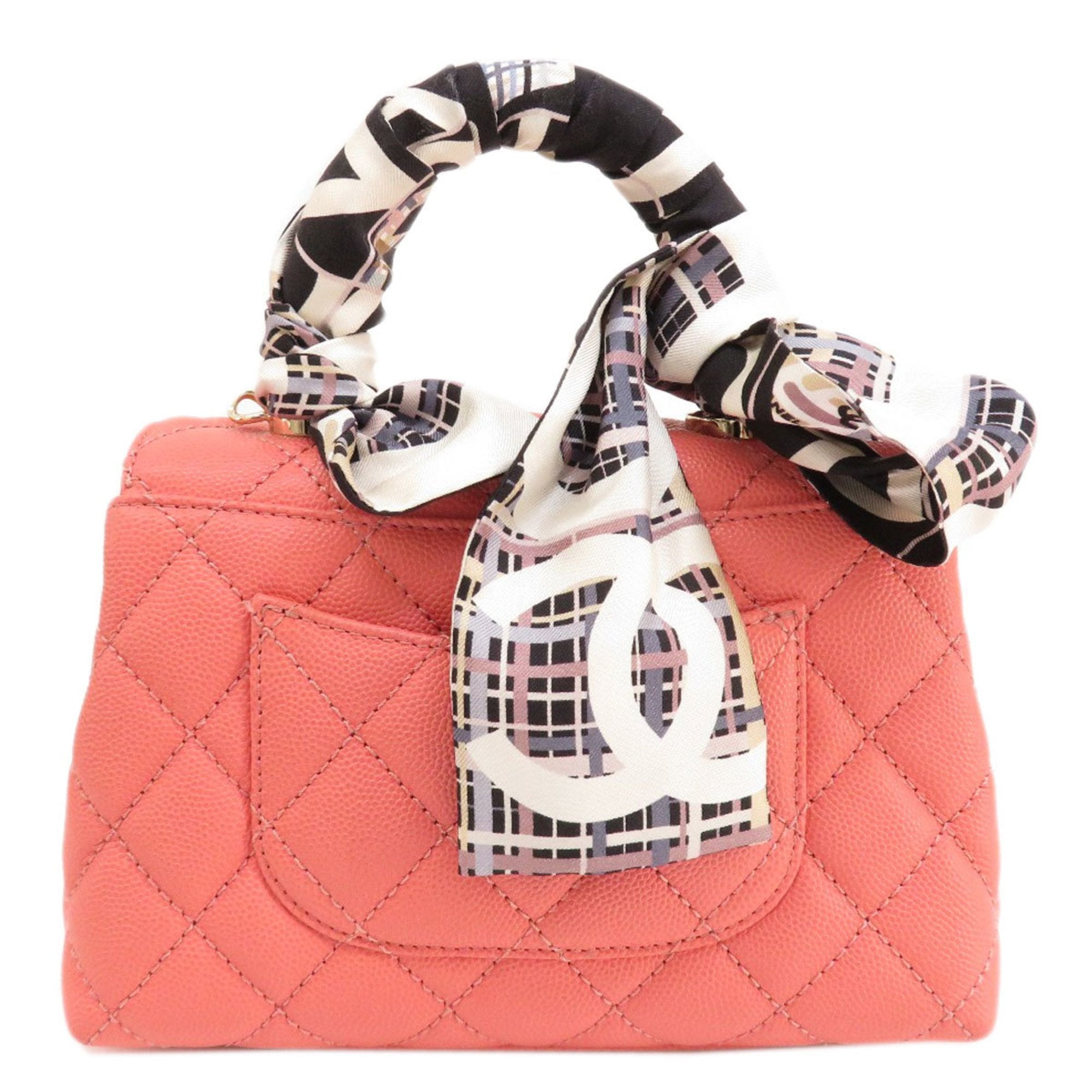 Chanel Matelasse HandBag Caviar Skin Women's