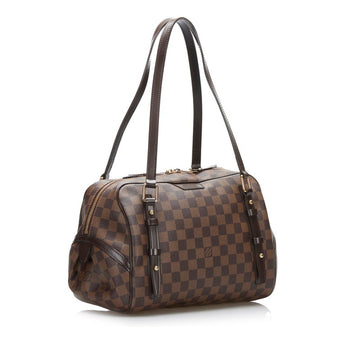 LOUIS VUITTON Damier Rivington GM Handbag Shoulder Bag N41158 Brown PVC Leather Women's