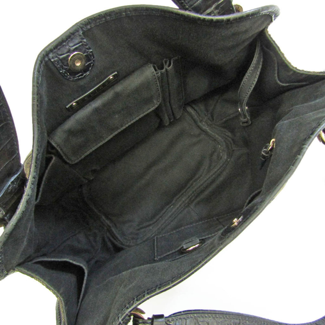 Celine Bittersweet C Macadam Women's Leather,Canvas Handbag Black,Dark Brown