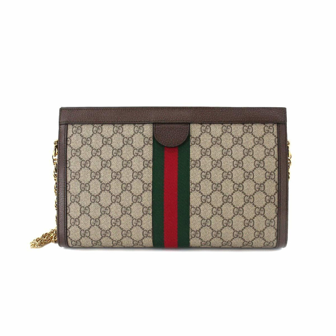 Gucci Ophidia GG Supreme Medium Shoulder Bag Leather Beige Brown 503876