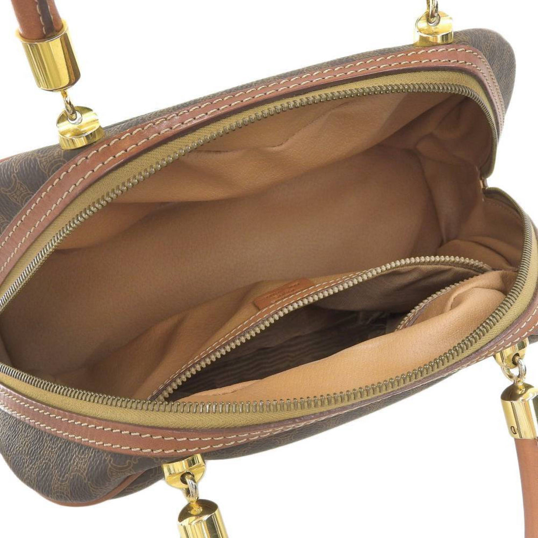 Celine Macadam handbag Boston brown tea M94