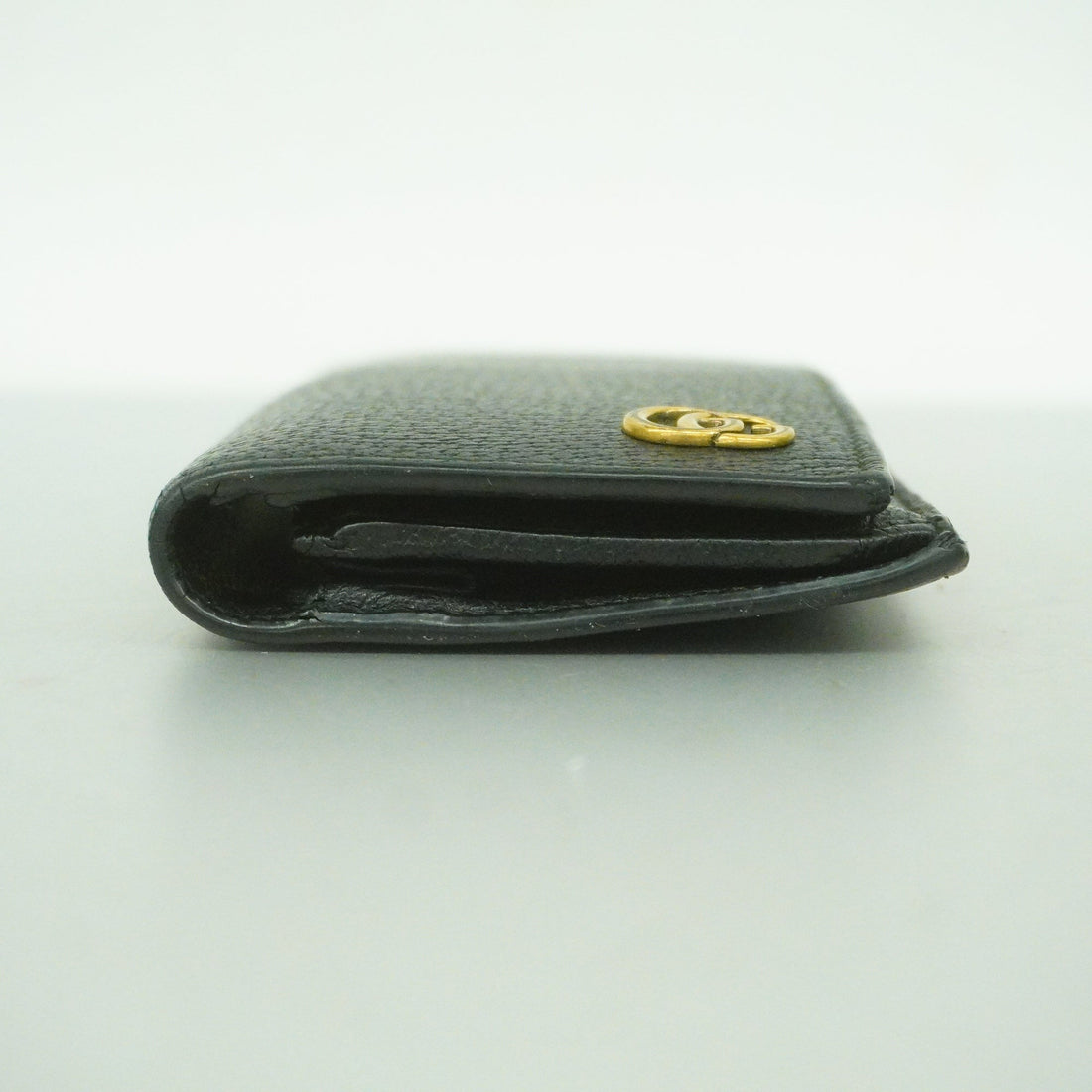 GUCCIAuth  GG Marmont 428740 Women's Leather Long Wallet [bi-fold] Black