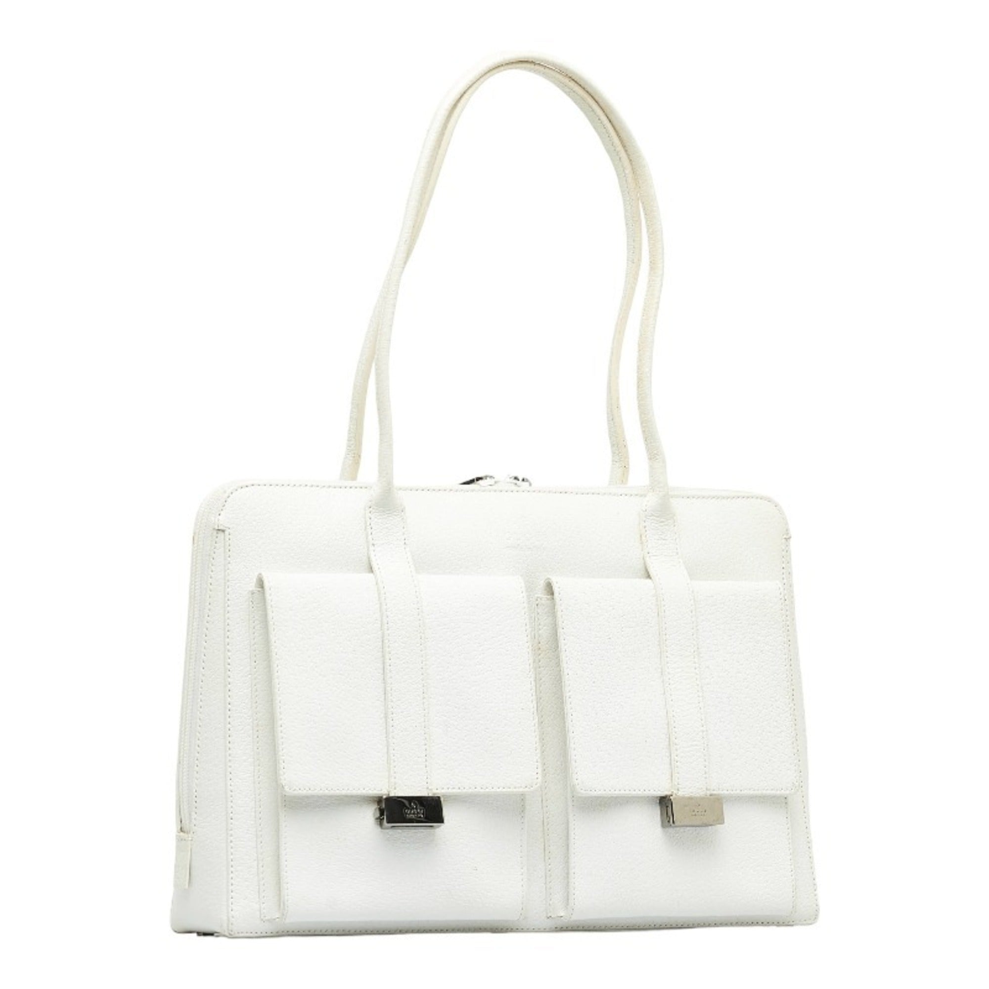 GUCCI handbag shoulder bag 002 1045 white leather ladies