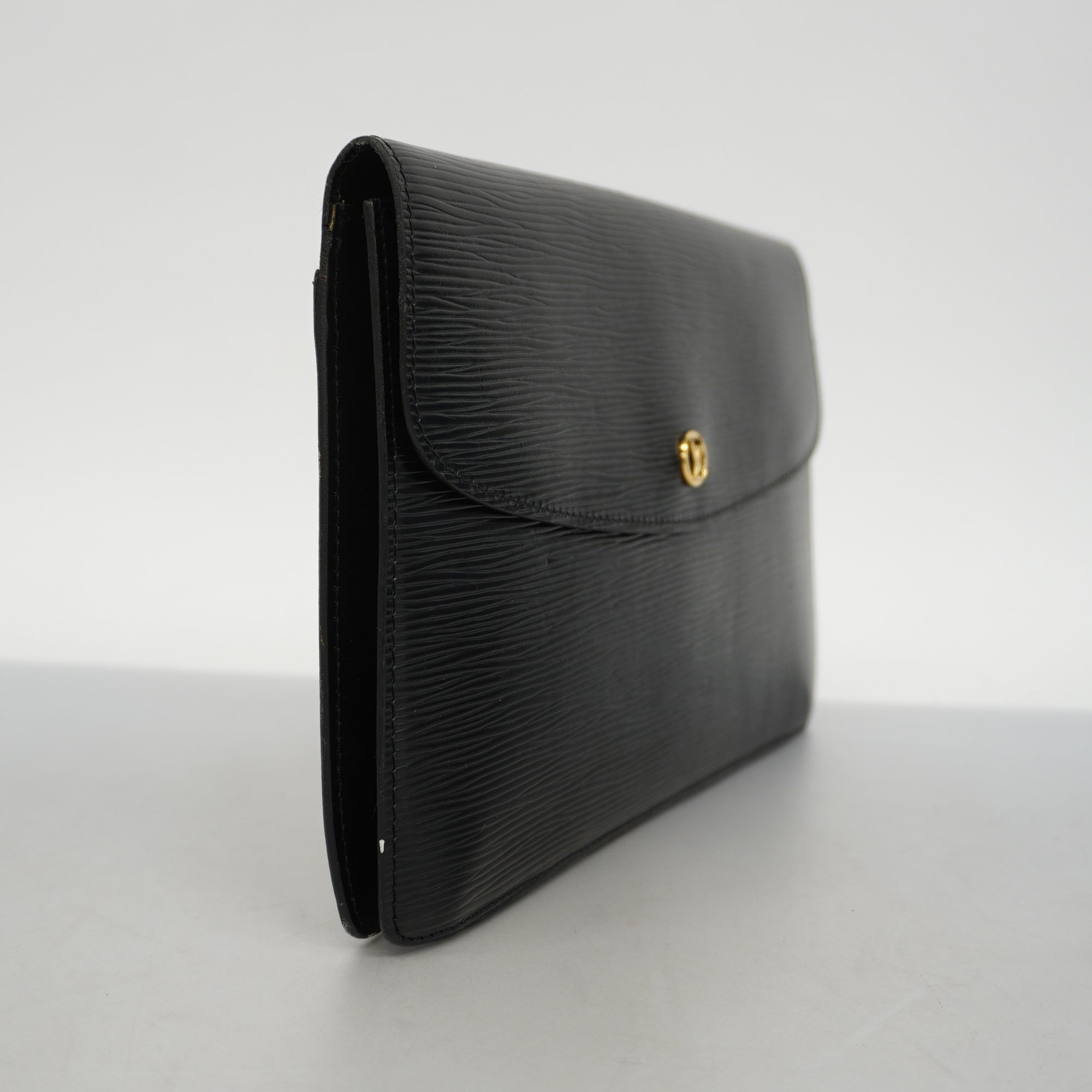 LOUIS VUITTONAuth Epi Montaigne M52652 Women's Clutch Bag Noir