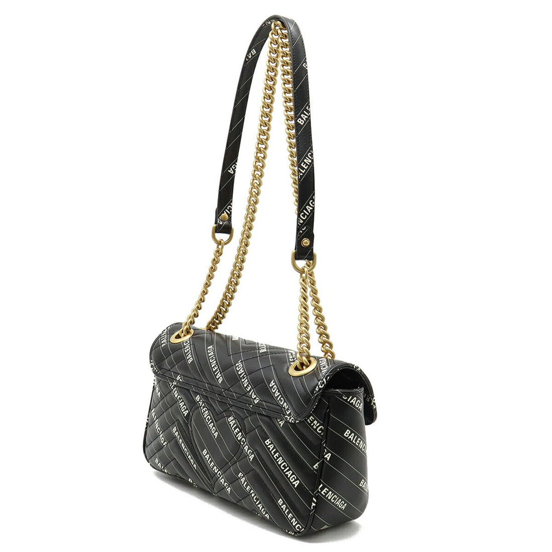 GUCCI BALENCIAGA Balenciaga Collaboration GG Marmont The Hacker Project Small Bag Shoulder Black 443497