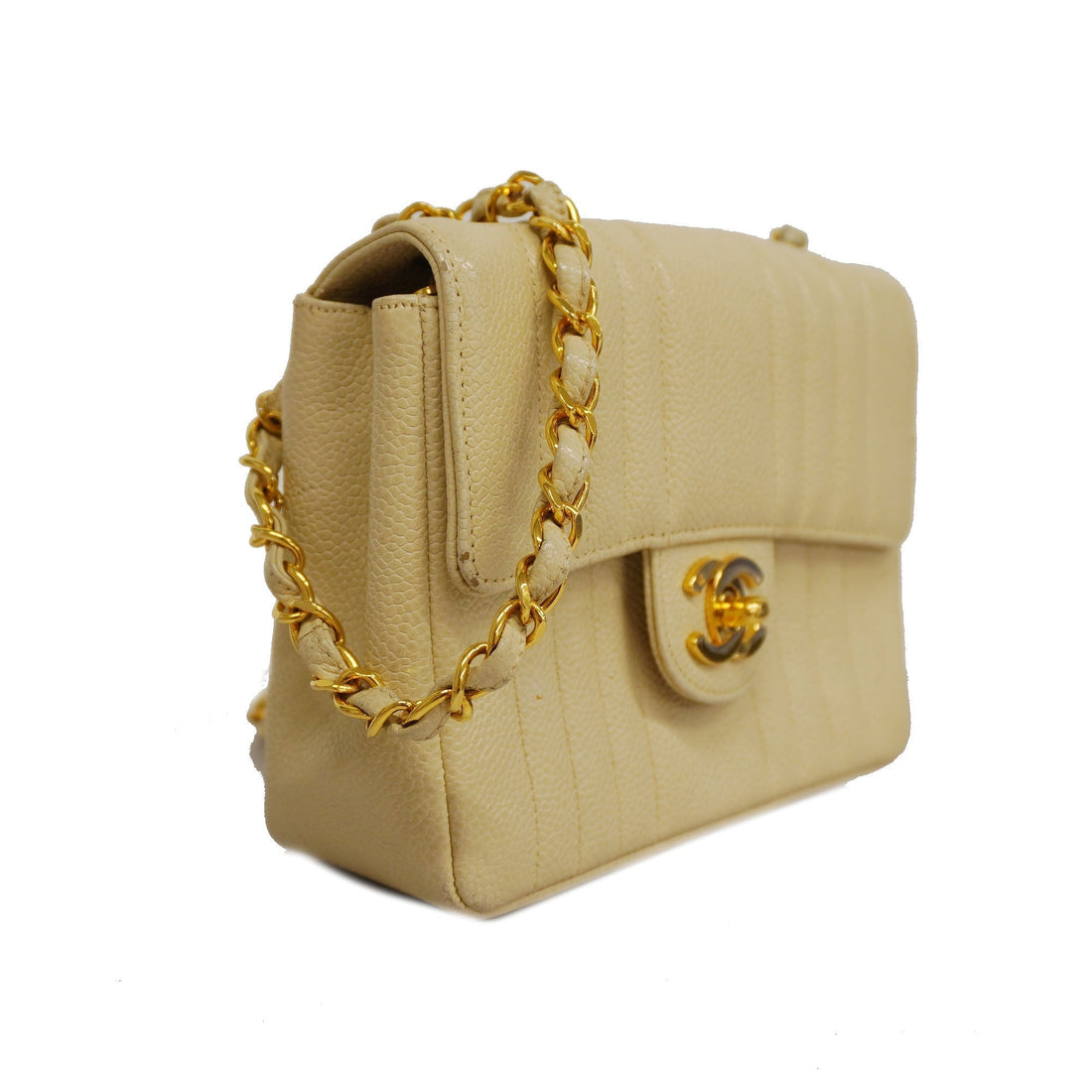 CHANEL Mademoiselle Chain Shoulder Women's Caviar Leather Shoulder Bag