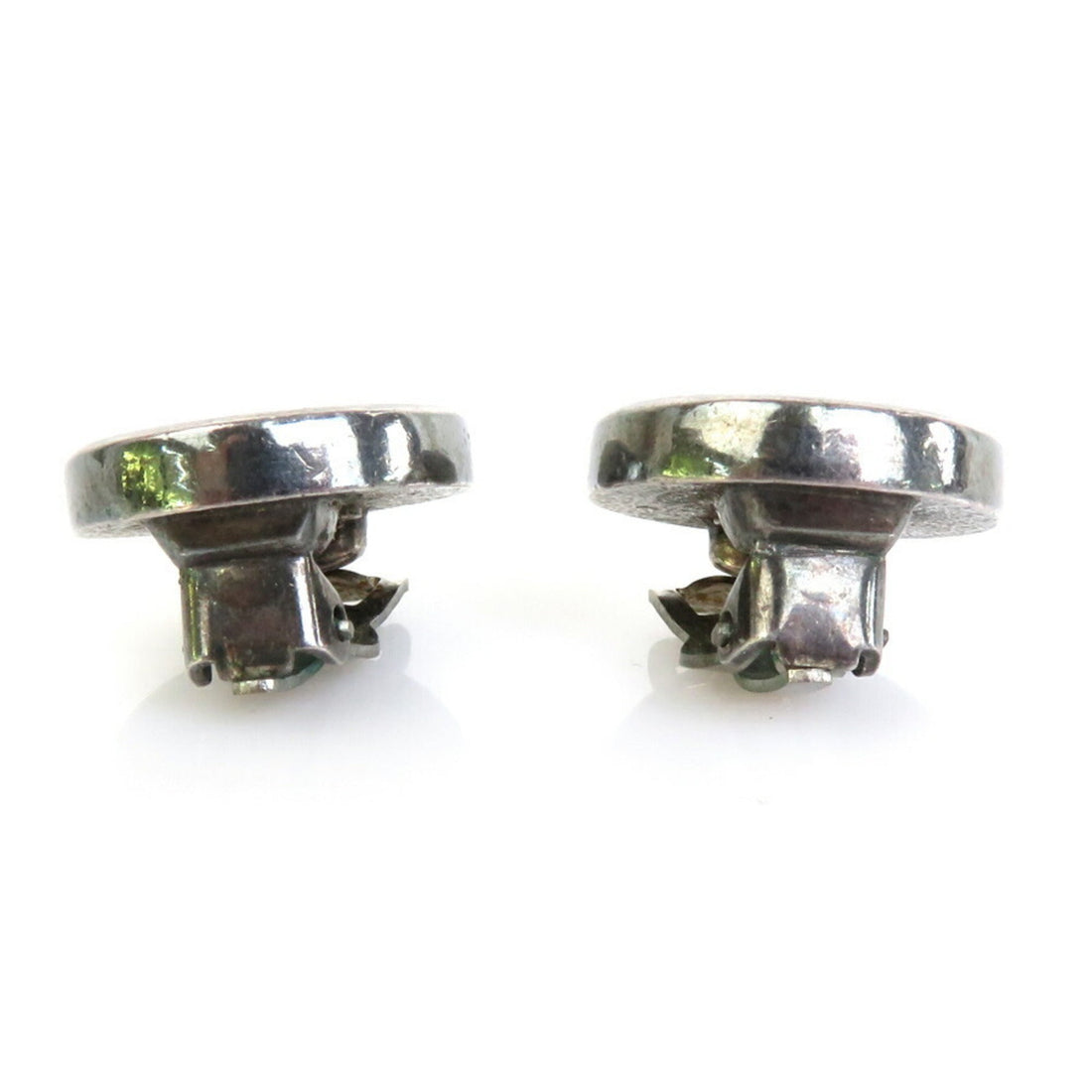 Chanel Earrings Cocomark Metal/Plastic Gunmetal/Black Women's