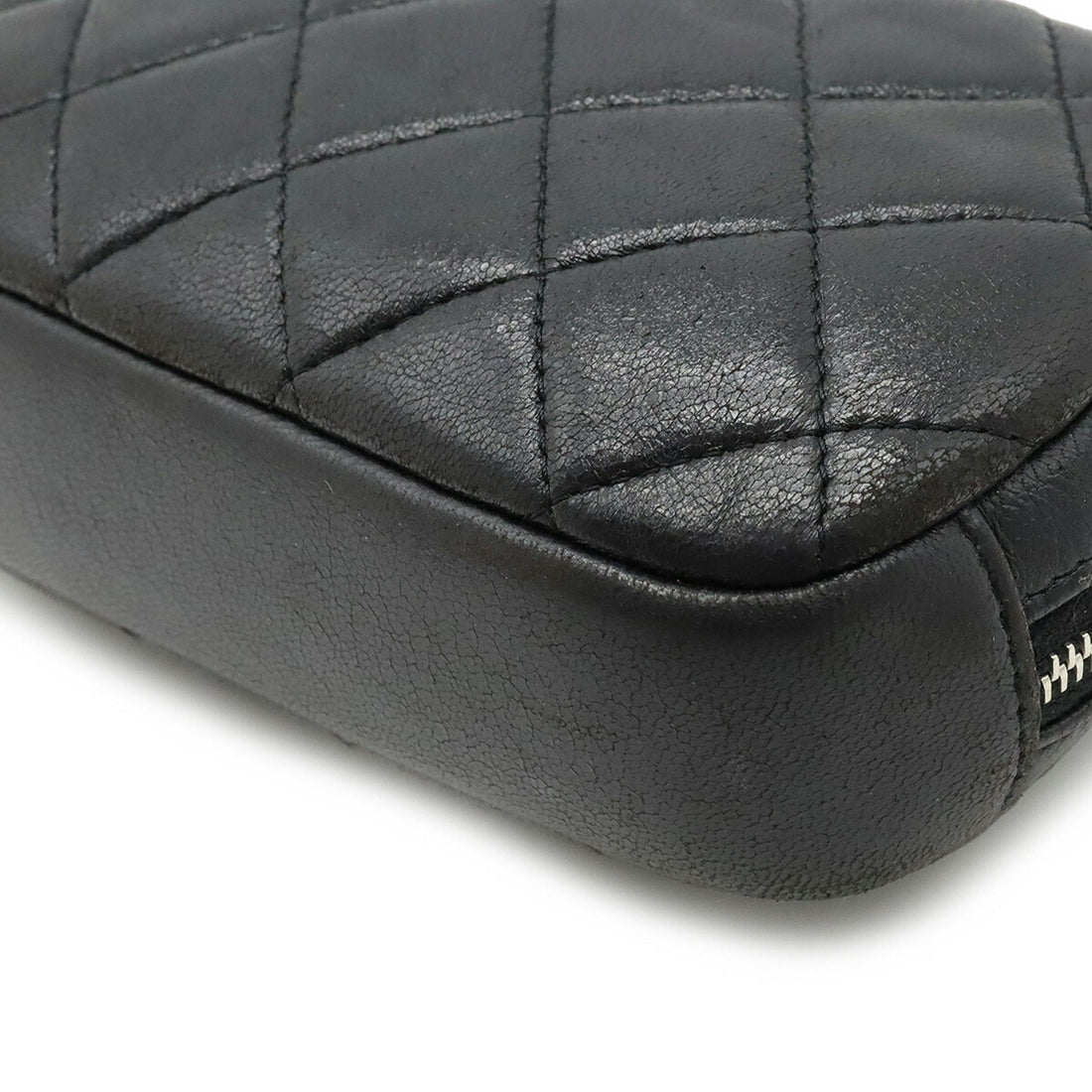 Chanel Matelasse Cocomark Multi Pouch Lambskin Leather Black A80909