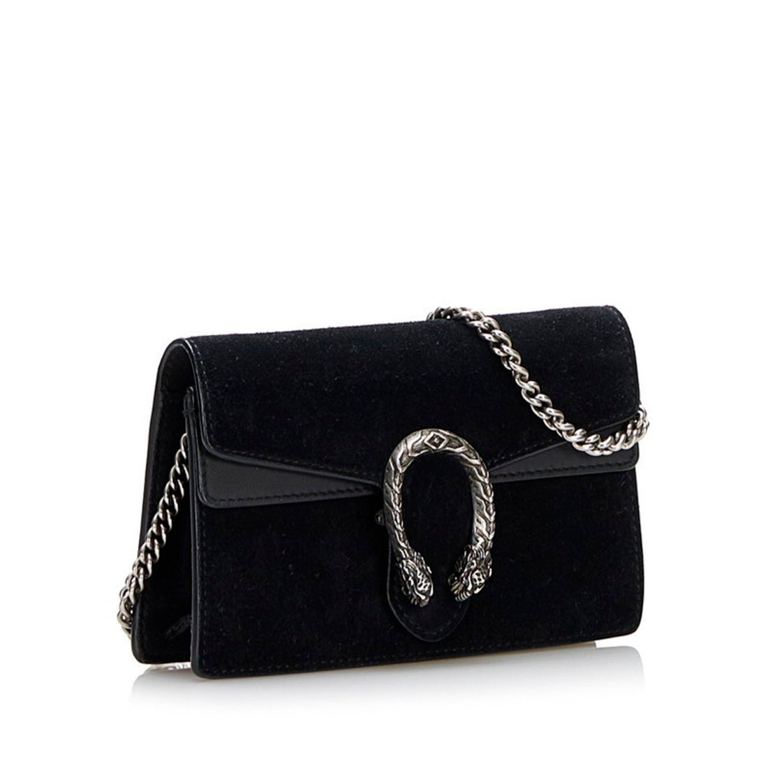 Gucci Dionysus Chain Shoulder Bag 476432 Black Suede Ladies GUCCI