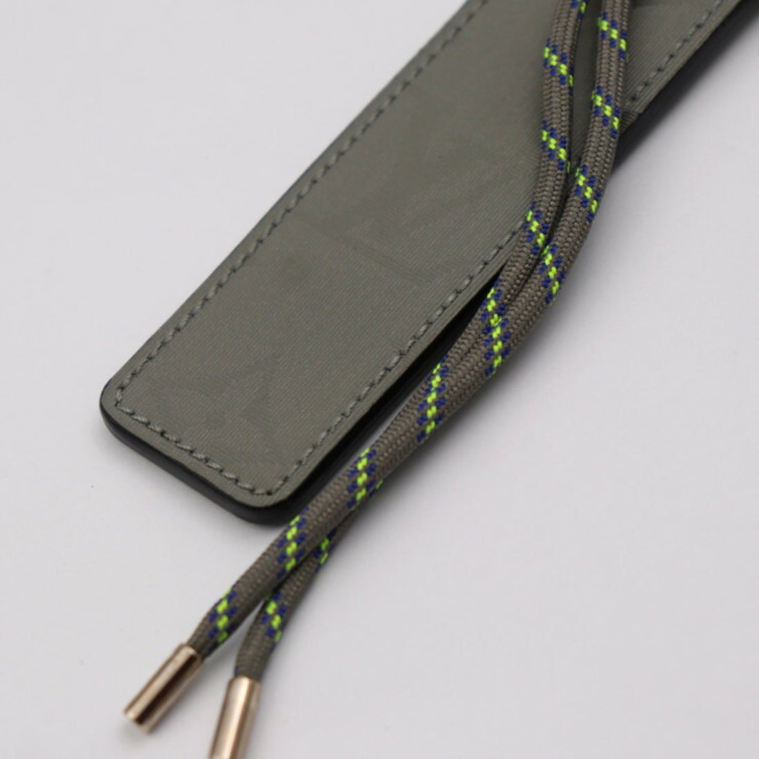 LOUIS VUITTON Portocre Tag Monogram Fluo Keychain MP2126 Titanium Canvas Gray Series Silver Hardware Key Ring Bag Charm