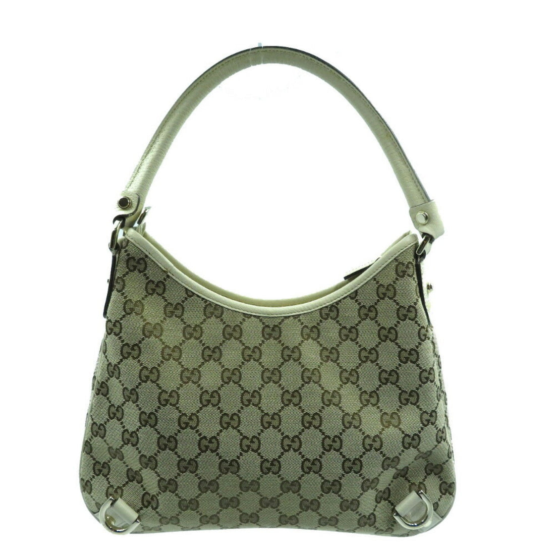 Gucci Abbey Line GG Canvas Leather Beige 130738 Handbag One Shoulder Bag 0045GUCCI