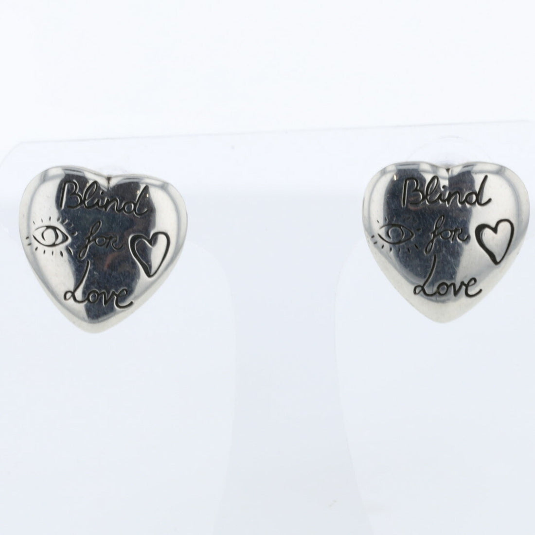 Gucci Earrings Blind For Love Silver 925 Ladies GUCCI