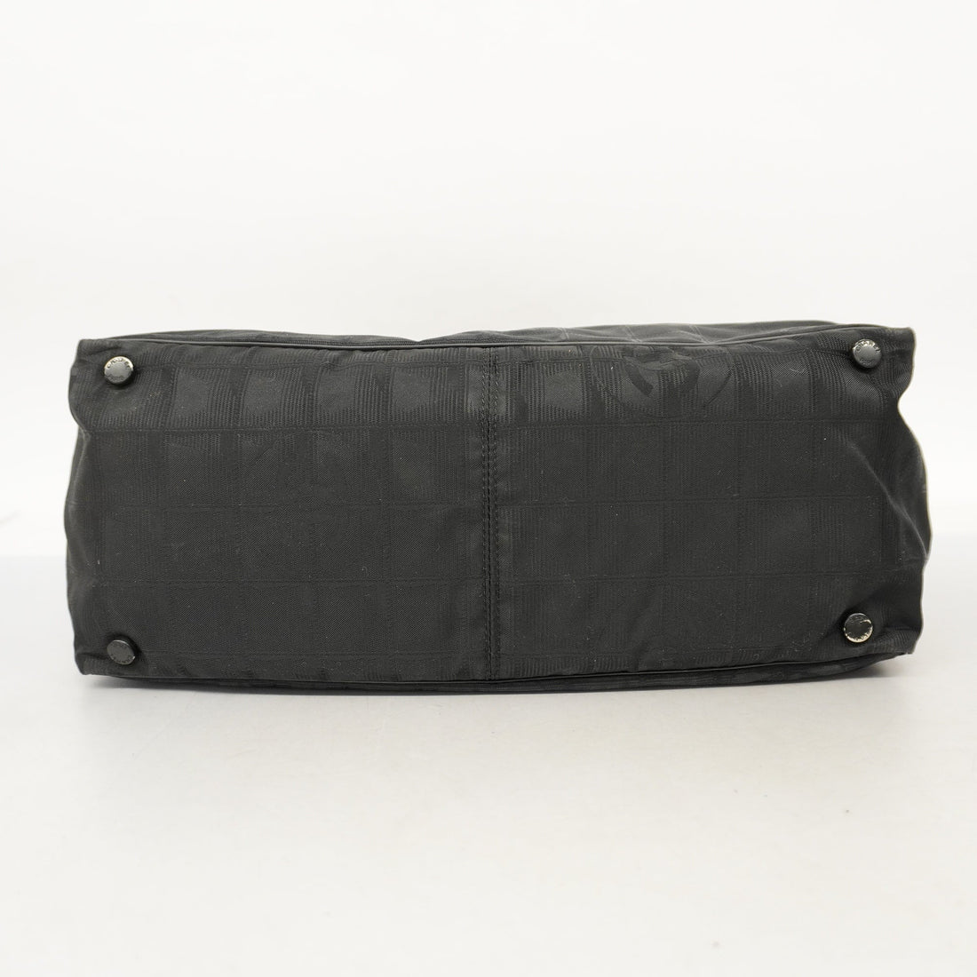 ChanelAuth  New Travel Line Women's Nylon Tote Bag Black