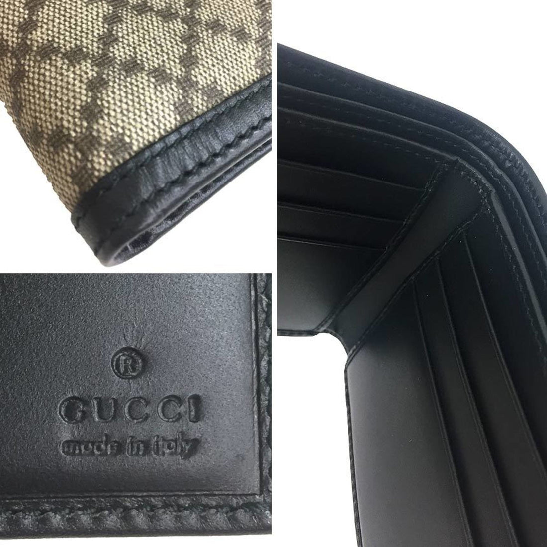 GUCCI Diamante Bifold Wallet Billfold Men's