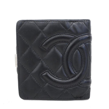 Chanel Wallet Cambon Lambskin Black Women's