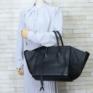 Celine Luggage Phantom Handbag Leather Black Ladies