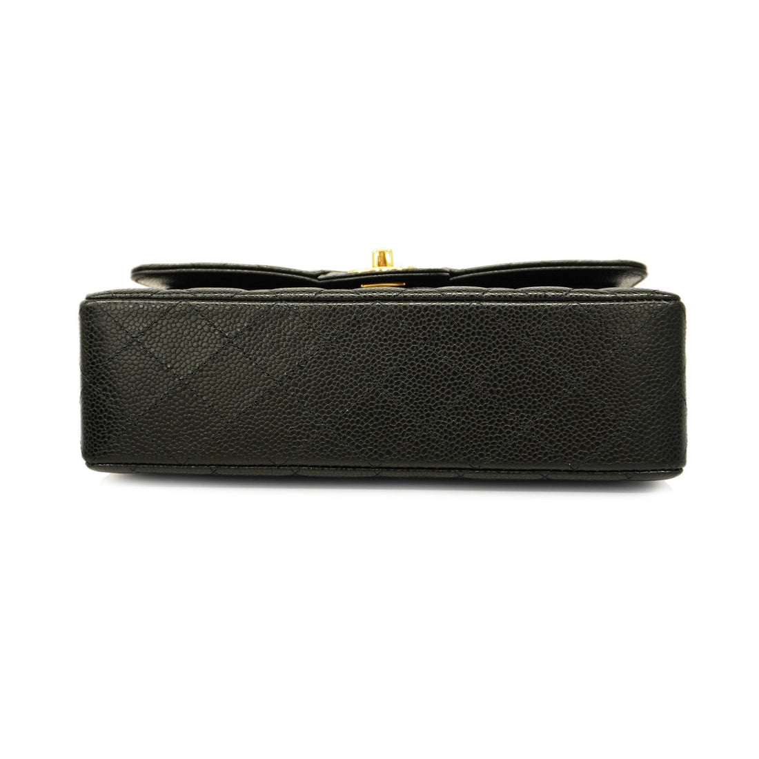 ChanelAuth  Matelasse W Flap W Chain Women's Leather Shoulder Bag Black