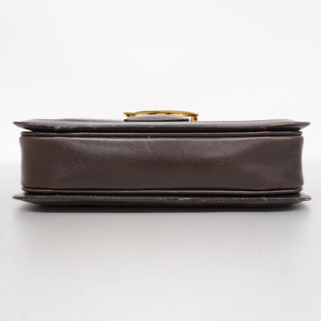 Celine  C Macadam Carriage Bracket Women's Canvas,Leather Shoulder Bag Brown