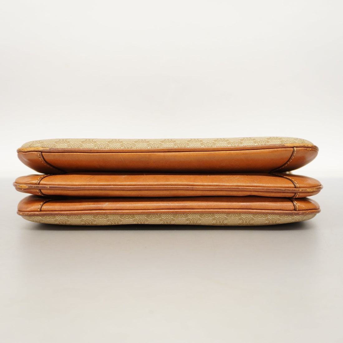 Celine  Macadam Shoulder Bag Women's PVC,Leather Shoulder Bag Beige,Brown