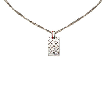 Gucci Diamante Motif Necklace Silver Red Green SV925 Ladies GUCCI