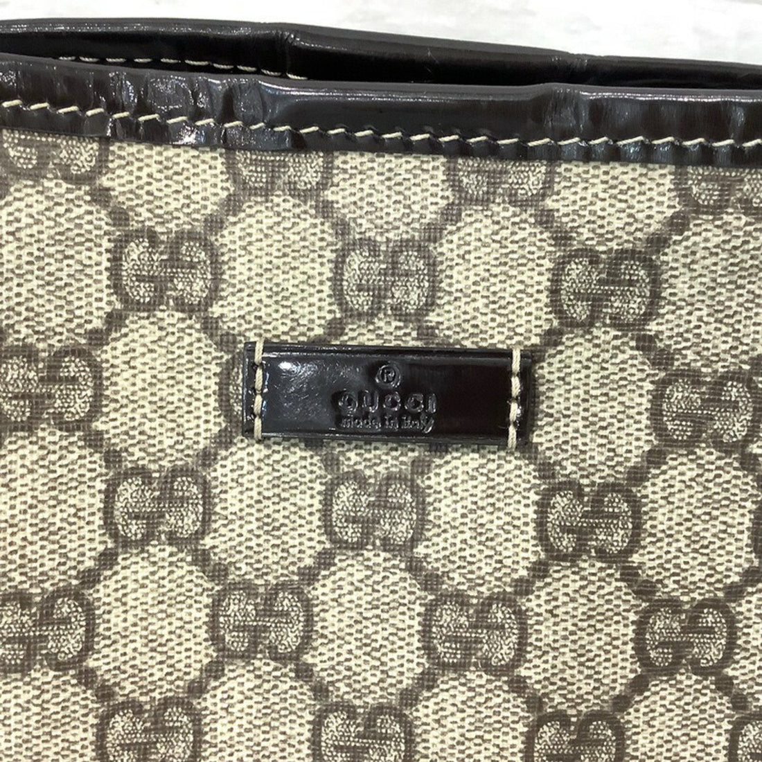 Gucci (Gucci) GG Pattern Tote Bag PVC Coated Canvas Brown Enamel 197953.213048 Women's