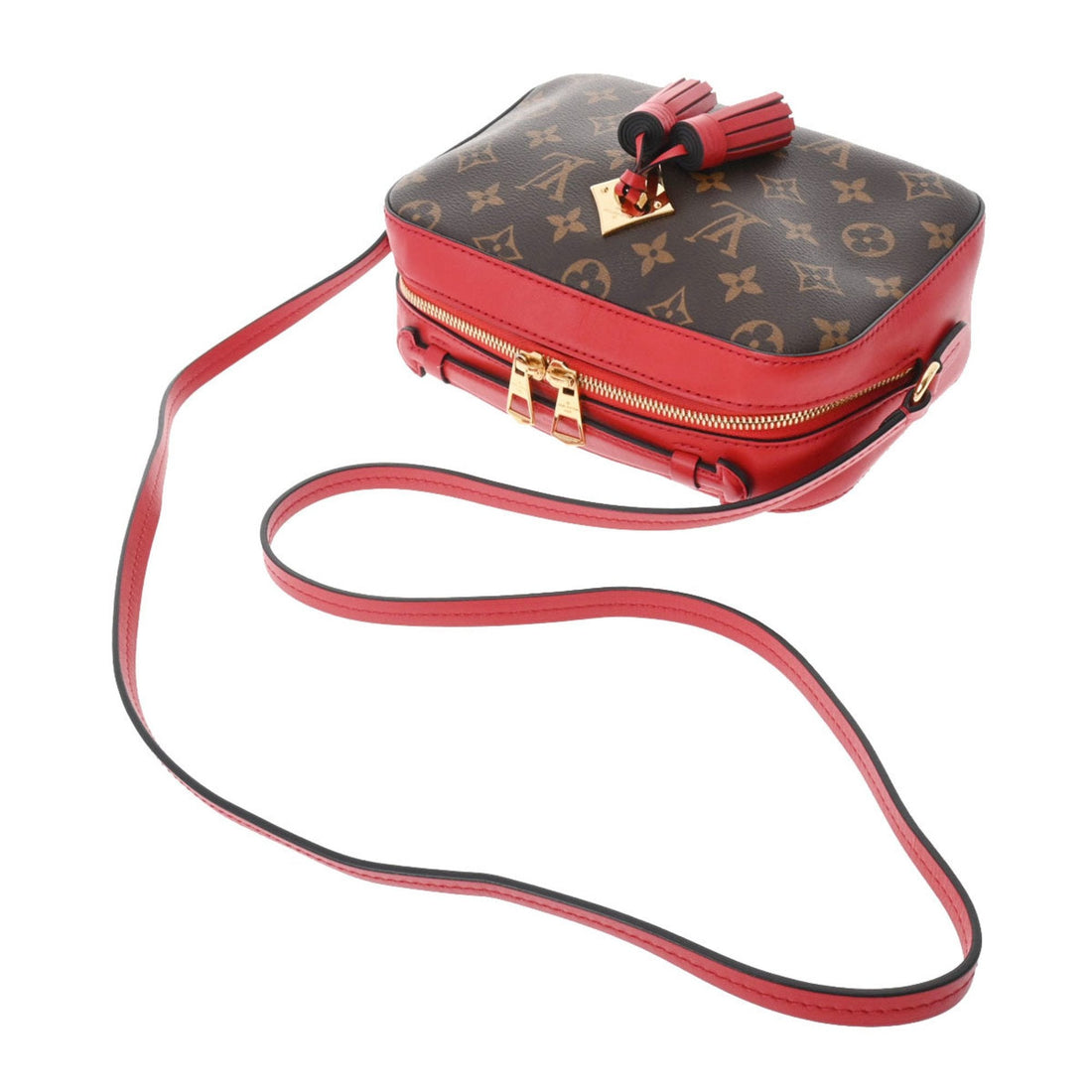 LOUIS VUITTON Monogram Santonju Coquelicot M43556 Ladies Canvas Shoulder Bag