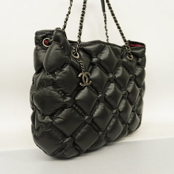 ChanelAuth  Bubble Quilt Chain Shoulder Women's Leather Shoulder Bag Black