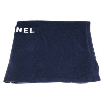 CHANEL Stole with pockets Blue cashmere
