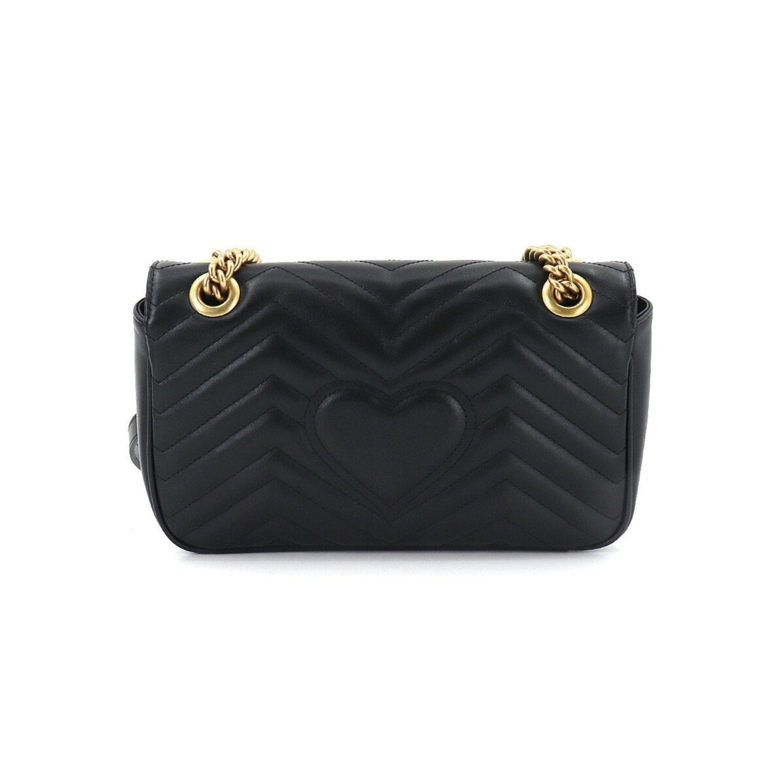 Gucci GG Marmont Quilted Small Shoulder Bag Leather Black 443497