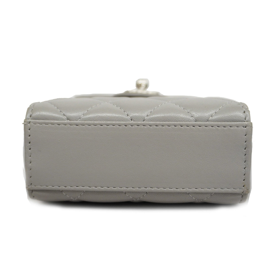 Chanel[3bd5059]   Shoulder Bag Matelasse Chain Shoulder Lambskin Gray Silver metal