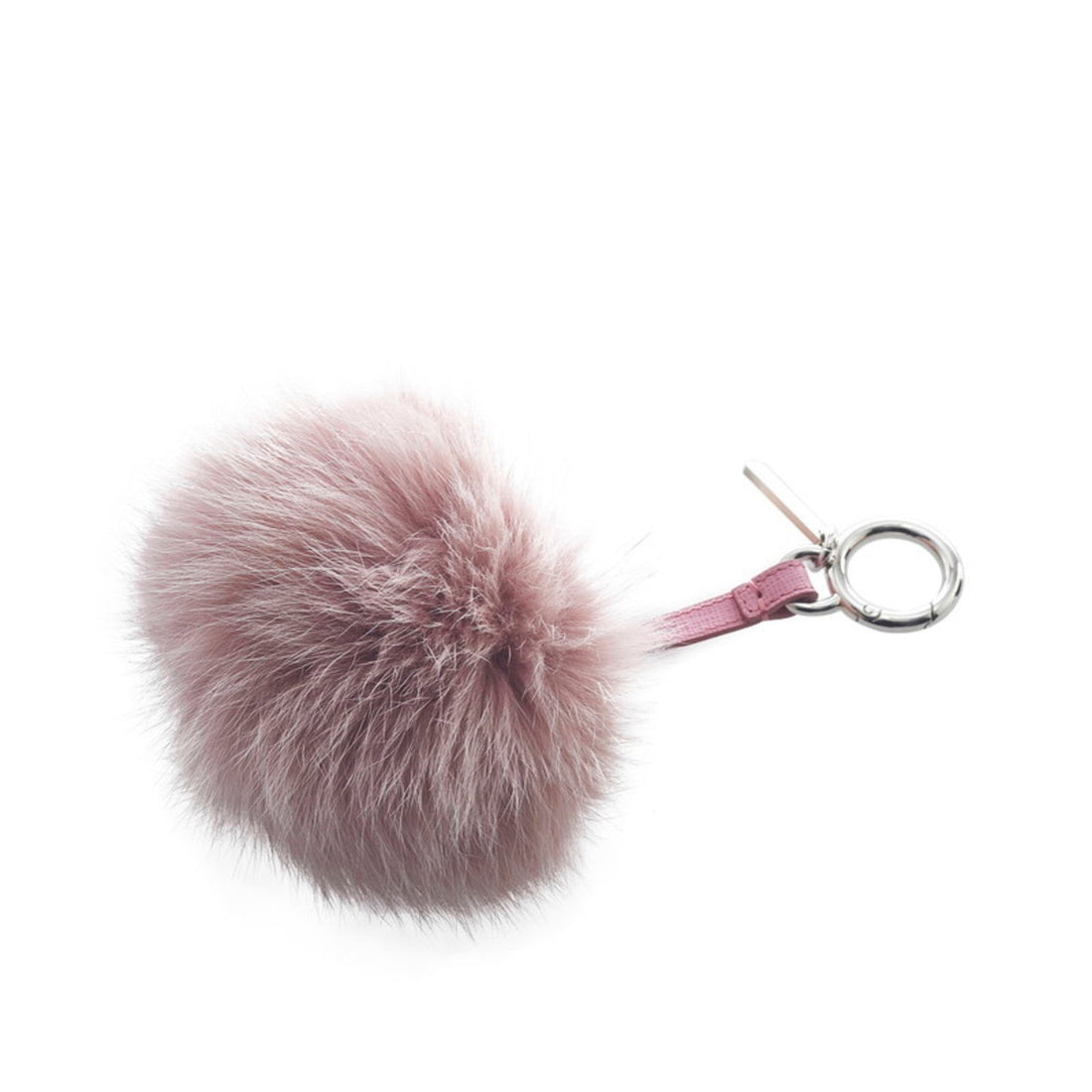 FENDI pompom charm pink fur ladies