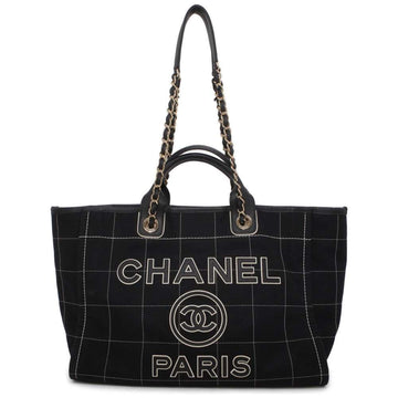 Chanel Tote Bag Deauville Coco Mark GM Canvas A66941 2way CHANEL Black