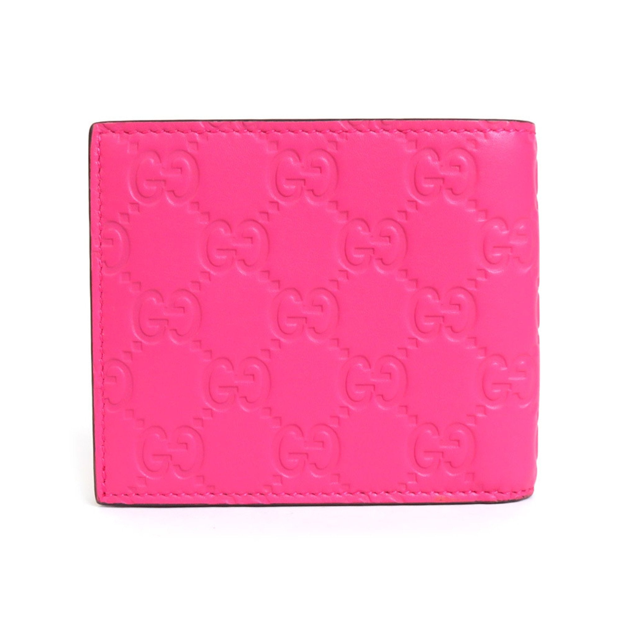 GUCCI Bill Purse NY Yankees Collaboration Leather Pink x Navy Men's 547787