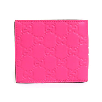 GUCCI Bill Purse NY Yankees Collaboration Leather Pink x Navy Men's 547787