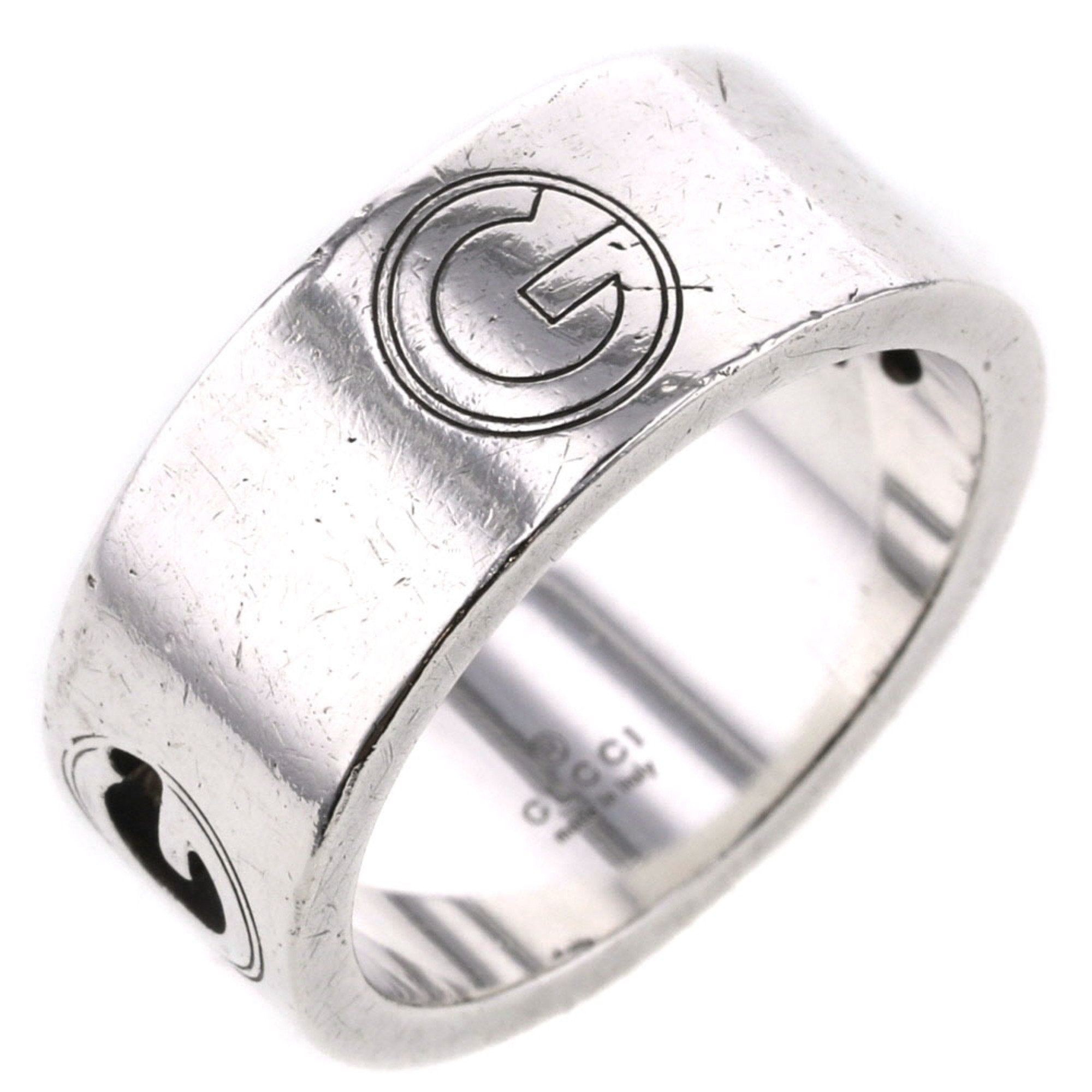 Gucci Ring G Wide Silver 925 Upper No. 13 Lower 15 Men's GUCCI