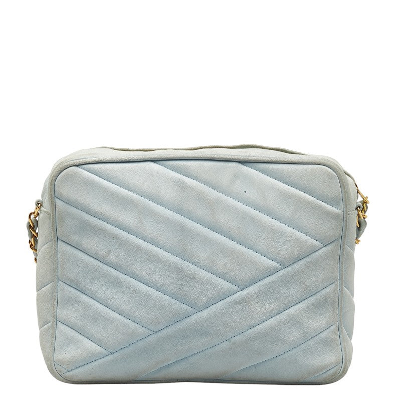 Chanel CC Suede Camera Bag  Suede Shoulder Bag in Fair condition