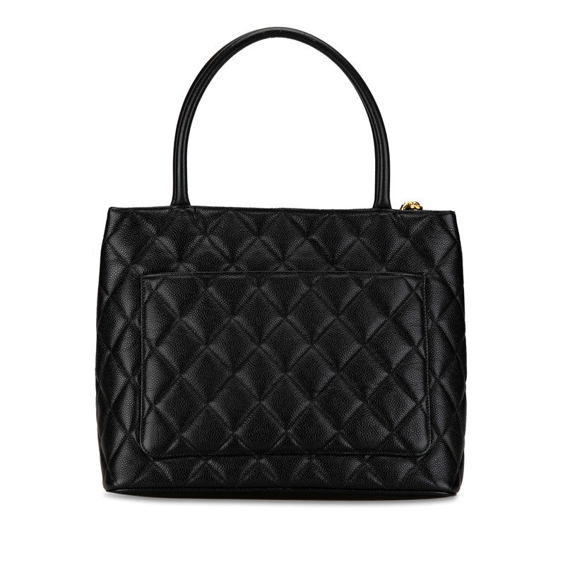 Chanel CC Caviar Medallion Tote Leather Tote Bag in Good condition