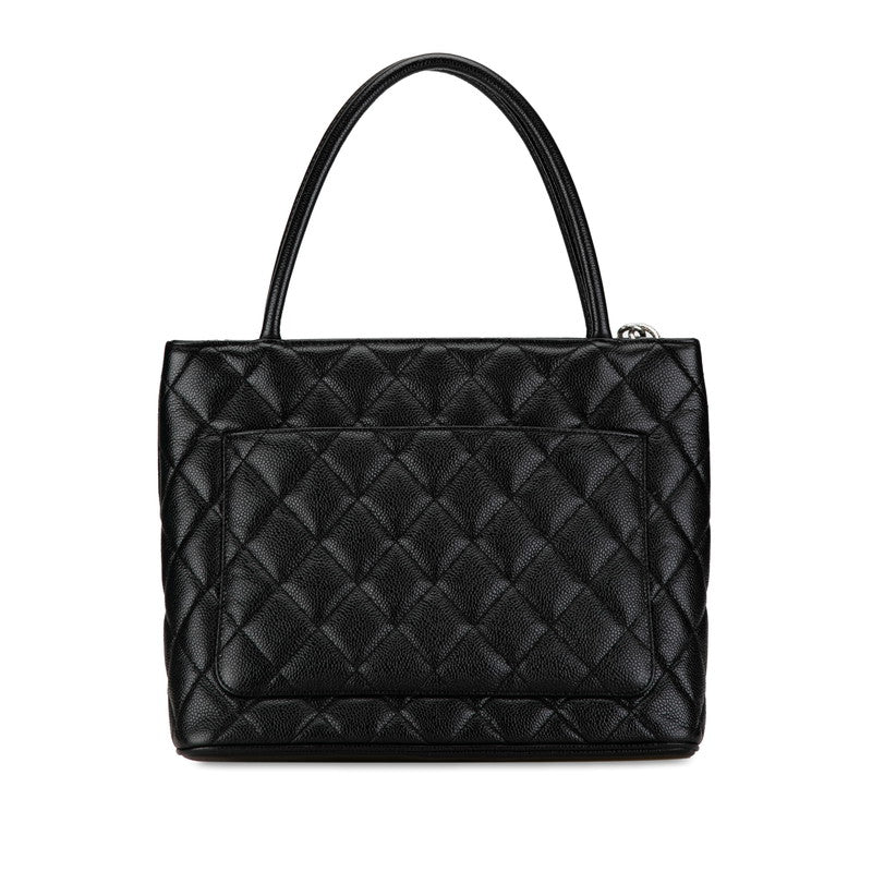 Chanel CC Caviar Medallion Tote Leather Tote Bag in Good condition