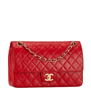 Chanel Medium Classic Double Flap Bag Leather Shoulder Bag in Good condition